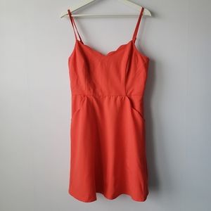 Market & spruce crissie scallop detail dress